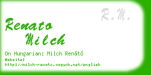 renato milch business card